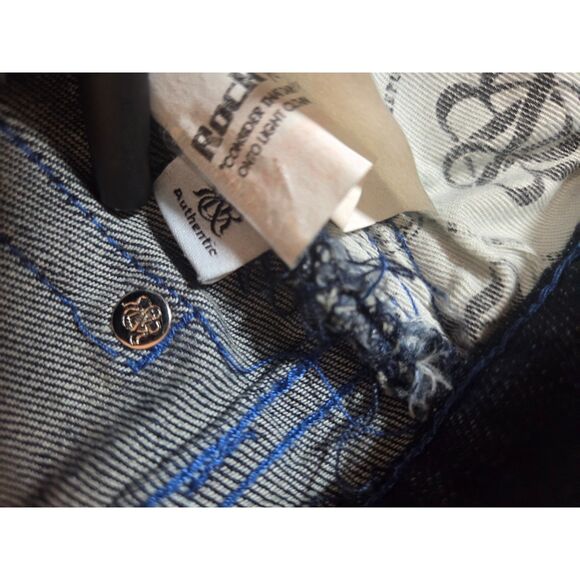 Rock Republic Kasandre Womens Jeans Size 3/4 w/Royal BLue Jewel Crowns - Picture 9 of 11